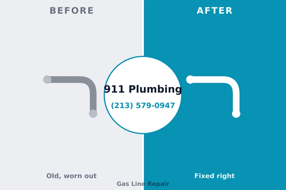 Before and after: plumbing repair Tappan, NY